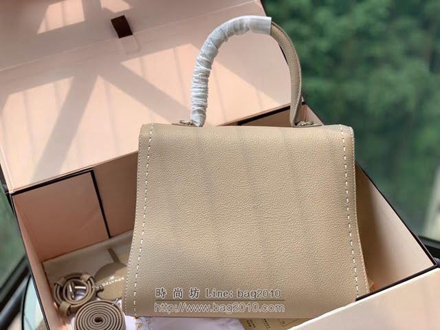 DELVAUX女包 德爾沃比利時單肩包 純手工蜜蠟縫線 德爾沃女手提包 女手拎包 DF0028手縫淺灰 Delvaux斜挎包  fcs1392